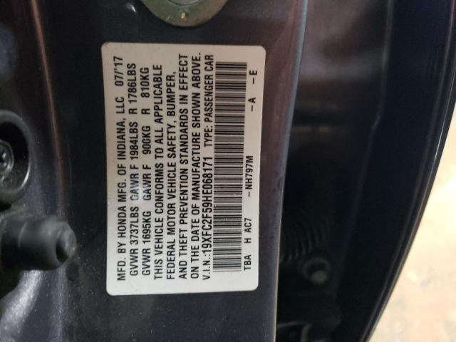 2017 HONDA CIVIC LX - 19XFC2F59HE068171