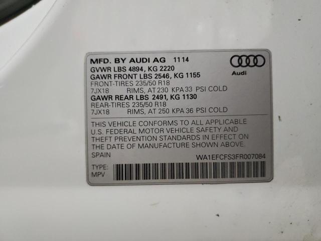 VIN WA1EFCFS3FR007084 2015 AUDI Q3 no.13