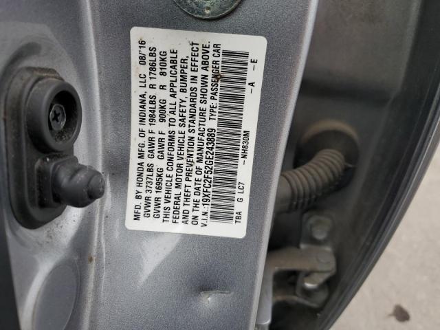 2016 HONDA CIVIC LX - 19XFC2F52GE243889