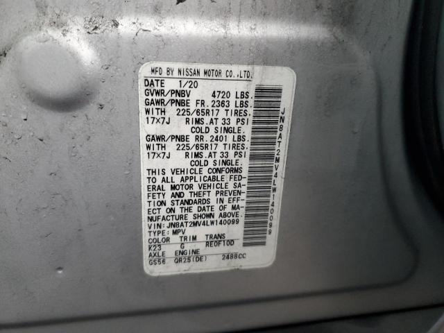 2020 NISSAN ROGUE S/SV JN8AT2MV4LW140099