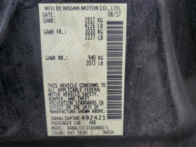 2017 NISSAN ALTIMA 2.5 - 1N4AL3AP3HC492421