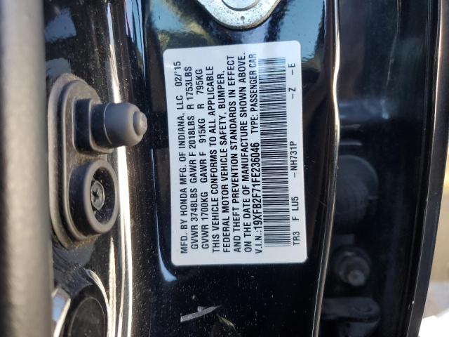 2015 HONDA CIVIC SE - 19XFB2F71FE236046
