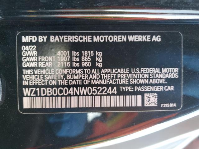 WZ1DB0C04NW052244 Toyota Supra Base 2022
