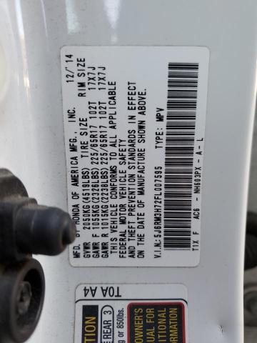 2015 HONDA CR-V EXL - 5J6RM3H72FL007595