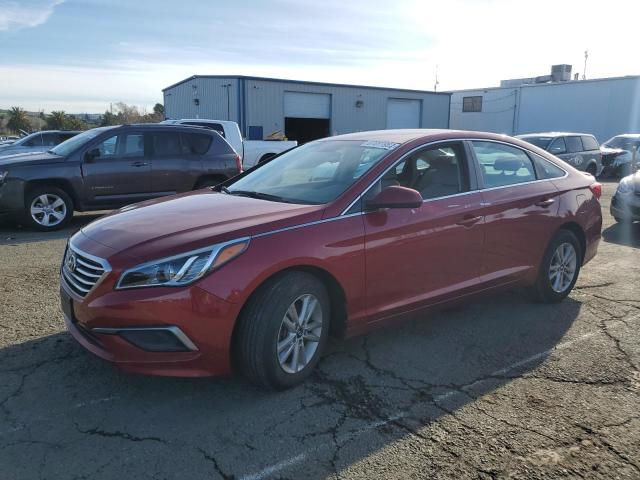 HYUNDAI SONATA SE 2016 red  gas 5NPE24AF9GH323096 photo #1