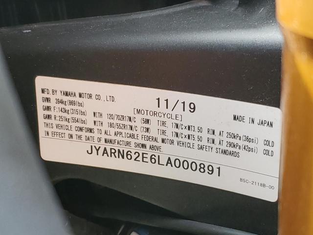 2020 YAMAHA MTT09 GT JYARN62E6LA000891