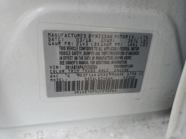 2018 NISSAN SENTRA S - 3N1AB7AP4JY292264