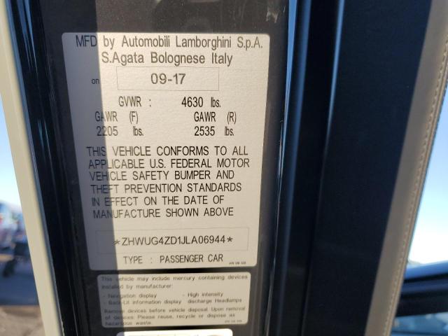 2018 LAMBORGHINI AVENTADOR ZHWUG4ZD1JLA06944