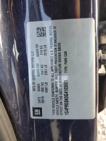 2016 BUICK VERANO CON 1G4PR5SK6G4103681