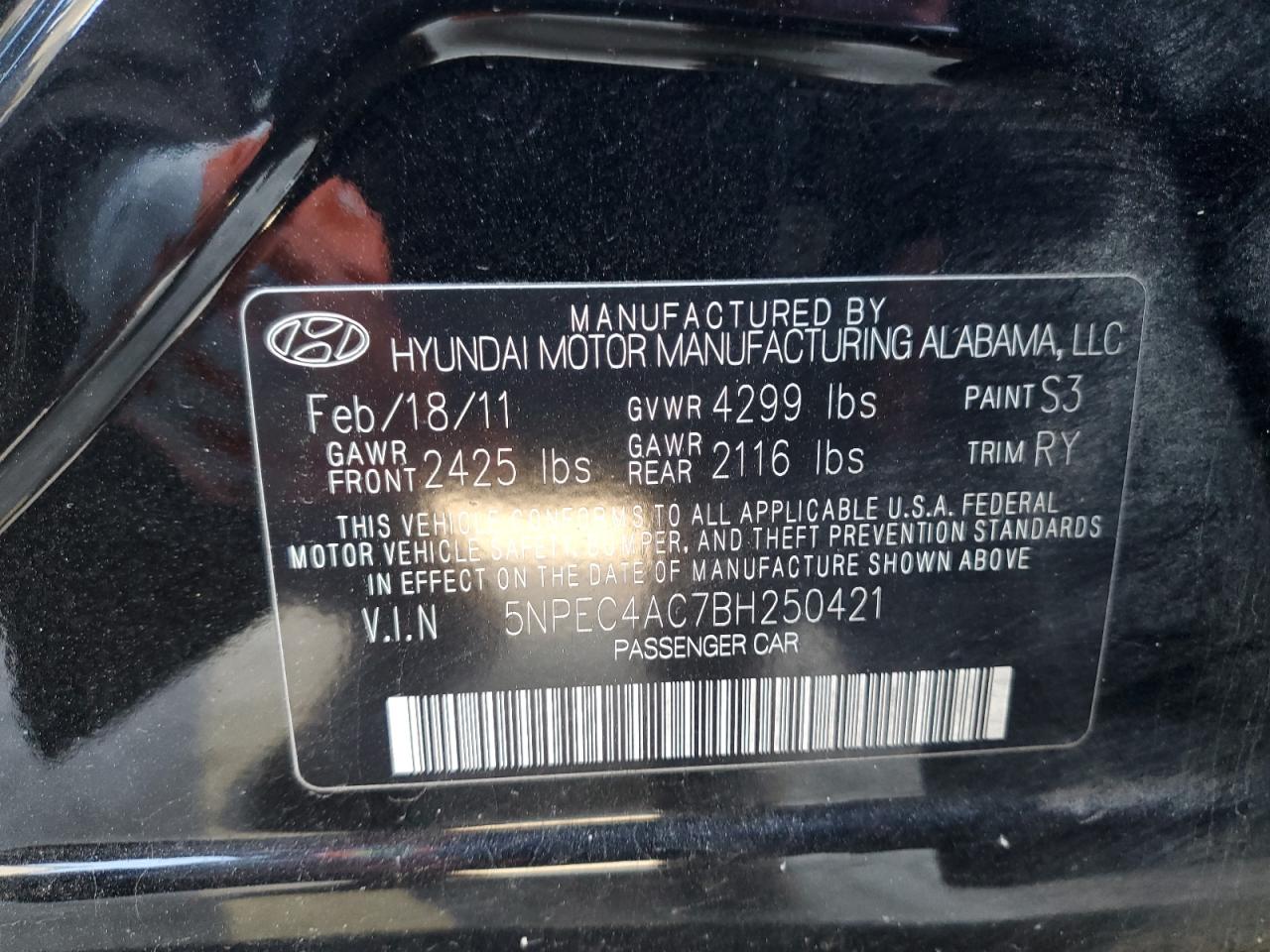 Lot #3036983725 2012 HYUNDAI SONATA SE