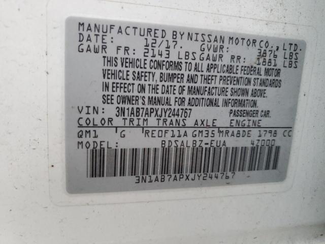 2018 NISSAN SENTRA S - 3N1AB7APXJY244767