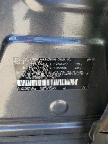 2016 TOYOTA RAV4 XLE - 2T3WFREV4GW284465