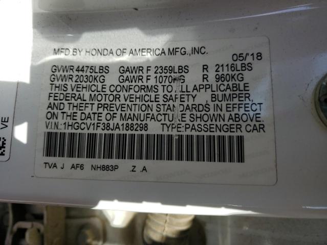 VIN 1HGCV1F38JA188298 2018 HONDA ACCORD no.12