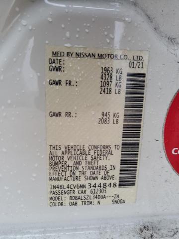 2021 NISSAN ALTIMA SR - 1N4BL4CV6MN344848
