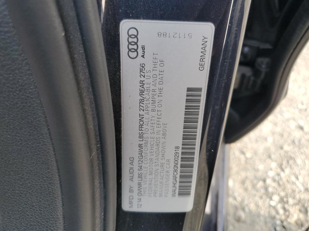 Lot #3033349804 2016 AUDI A6 PRESTIG