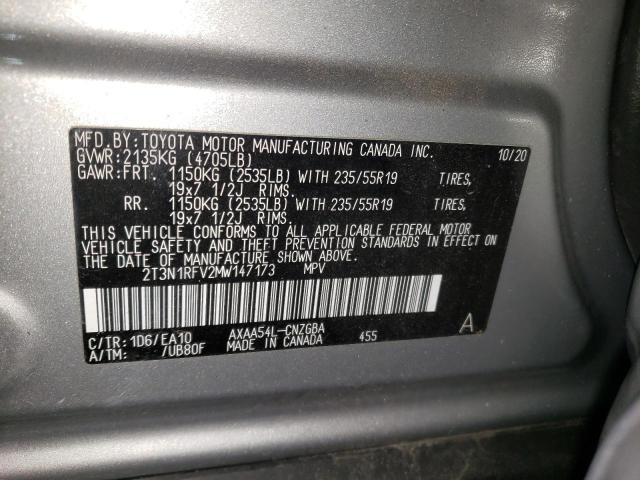 VIN 2T3N1RFV2MW147173 2021 TOYOTA RAV4 no.13