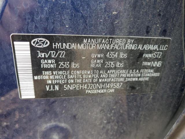 2022 HYUNDAI SONATA LIM - 5NPEH4J20NH149587