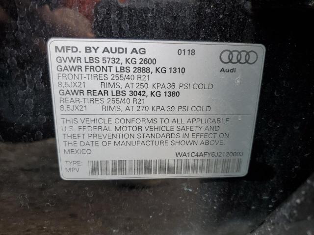 2018 AUDI SQ5 PRESTI WA1C4AFY6J2120003