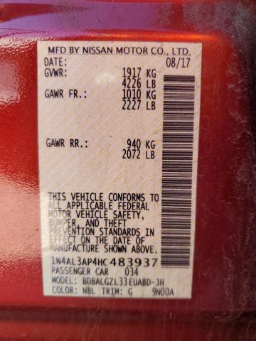 2017 NISSAN ALTIMA 2.5 - 1N4AL3AP4HC483937