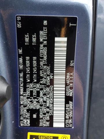 2019 TOYOTA HIGHLANDER - 5TDJZRFH5KS992440