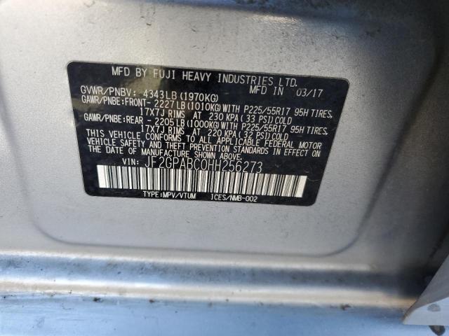 2017 SUBARU CROSSTREK - JF2GPABC0HH256273