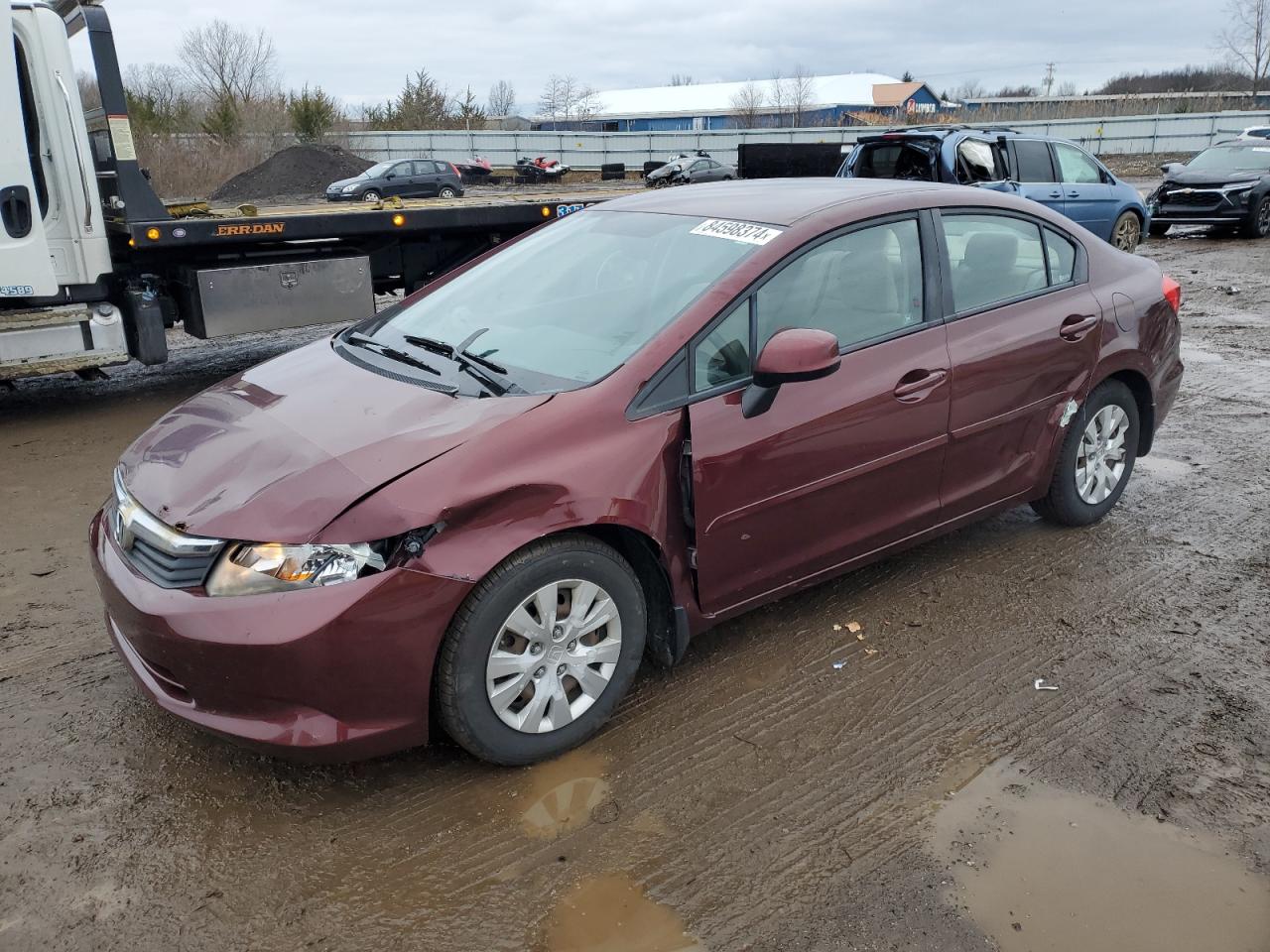 Lot #3029428711 2012 HONDA CIVIC LX