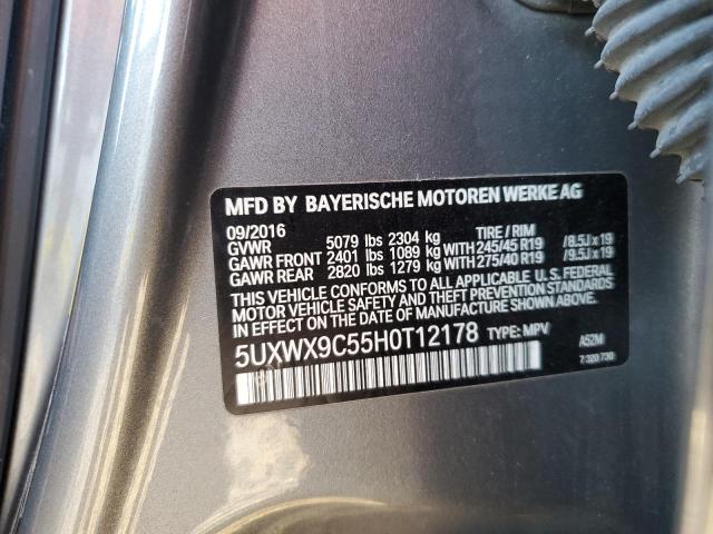 2017 BMW X3 XDRIVE2 - 5UXWX9C55H0T12178