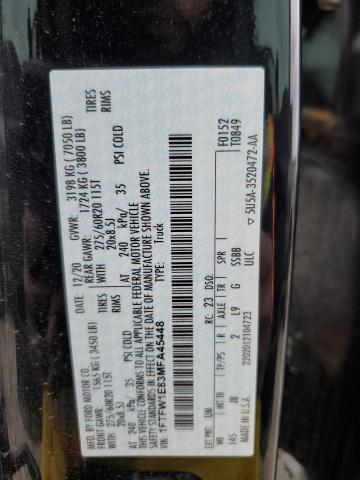 2021 FORD F150 SUPER - 1FTFW1E83MFA45448
