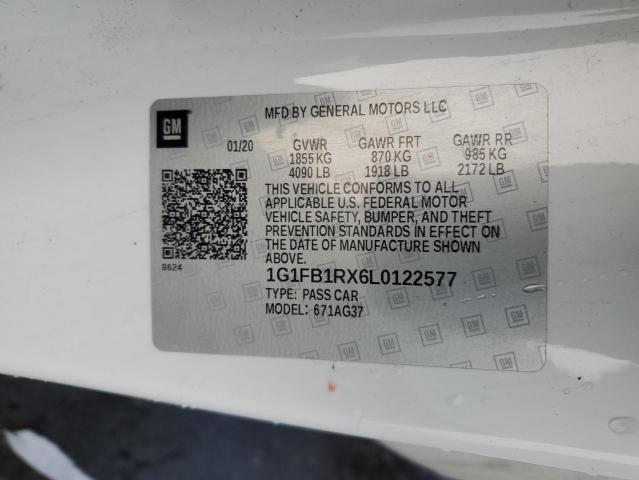 2020 CHEVROLET CAMARO LS - 1G1FB1RX6L0122577