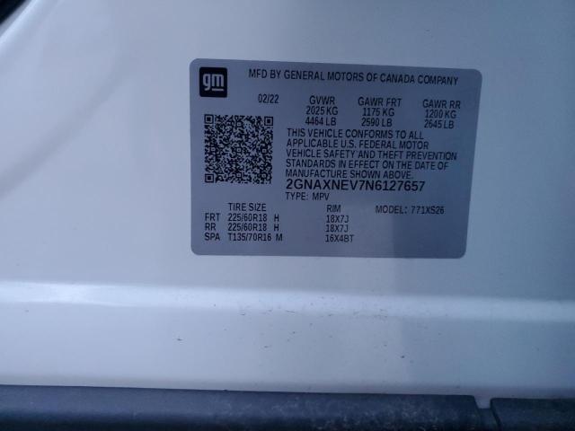 2022 CHEVROLET EQUINOX PR - 2GNAXNEV7N6127657