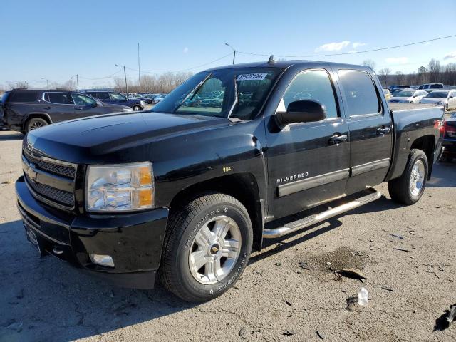 CHEVROLET SILVERADO 2011 black crew pic flexible fuel 3GCPKTE31BG265215 photo #1