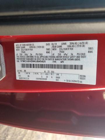 2019 FORD ESCAPE SEL - 1FMCU0HD9KUB45425