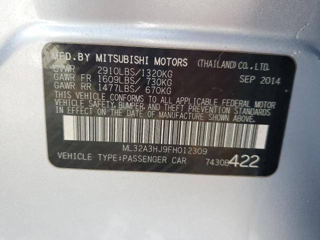 VIN ML32A3HJ9FH012309 2015 MITSUBISHI MIRAGE no.12