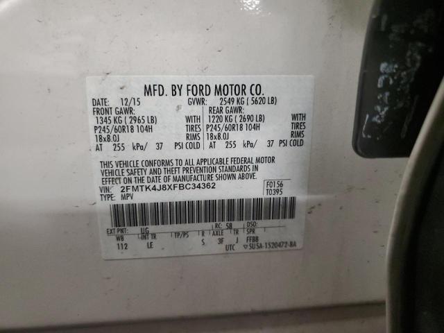2015 FORD EDGE SEL - 2FMTK4J8XFBC34362