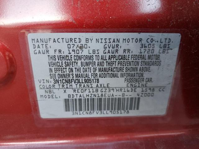2020 NISSAN VERSA SR - 3N1CN8FV3LL905178