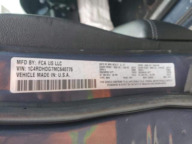 2021 DODGE DURANGO GT - 1C4RDHDG7MC640776