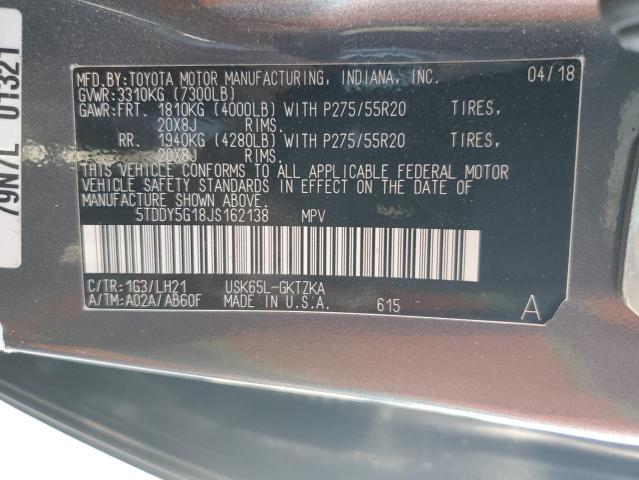 VIN 5TDDY5G18JS162138 2018 TOYOTA SEQUOIA no.14