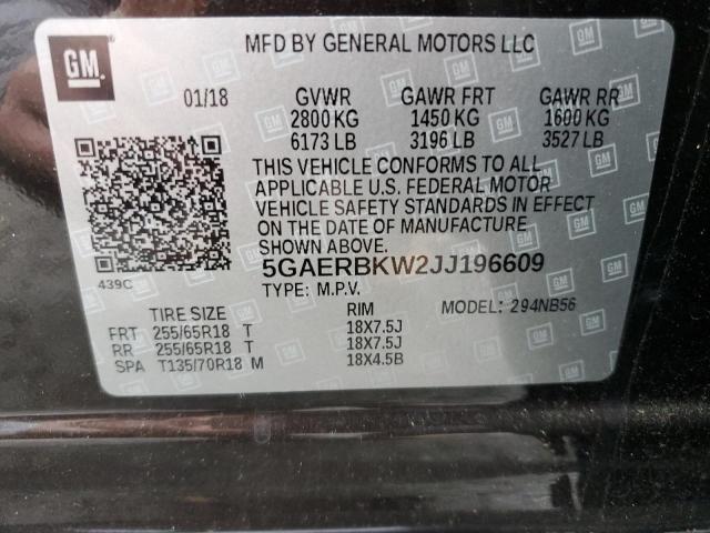 2018 BUICK ENCLAVE ES 5GAERBKW2JJ196609