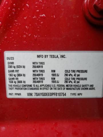 2023 TESLA MODEL Y - 7SAYGDEE0PF810754