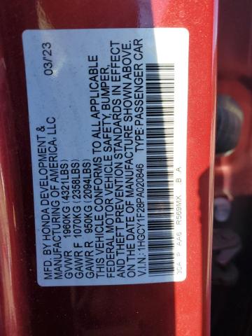 2023 HONDA ACCORD LX - 1HGCY1F28PA020846