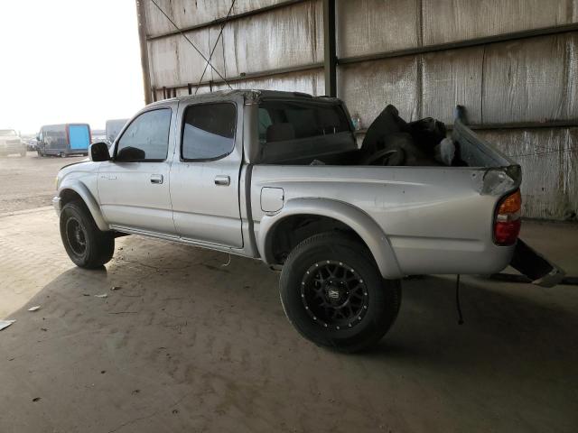 TOYOTA TACOMA DOU 2002 silver crew pic gas 5TEGN92N12Z096687 photo #3