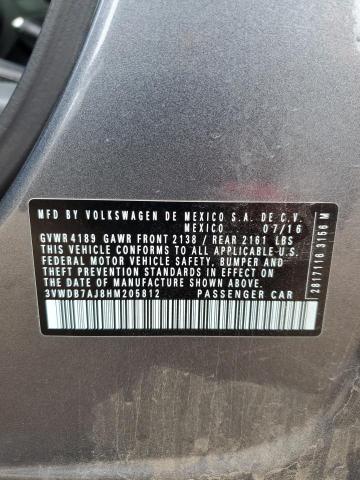 2017 VOLKSWAGEN JETTA SE 3VWDB7AJ8HM205812