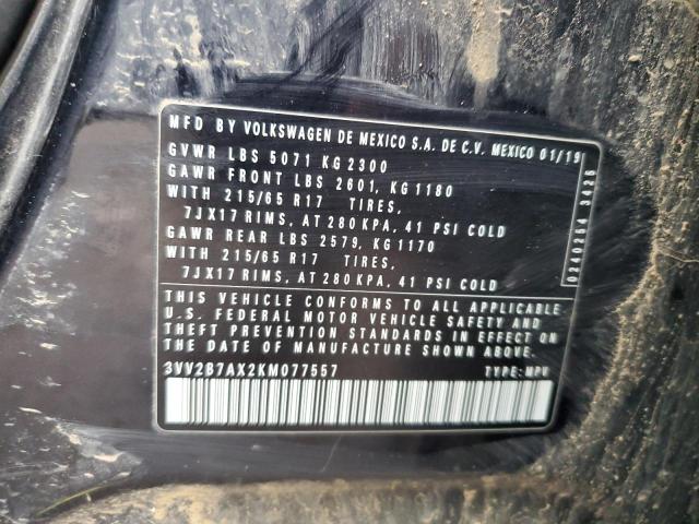 2019 VOLKSWAGEN TIGUAN SE - 3VV2B7AX2KM077557