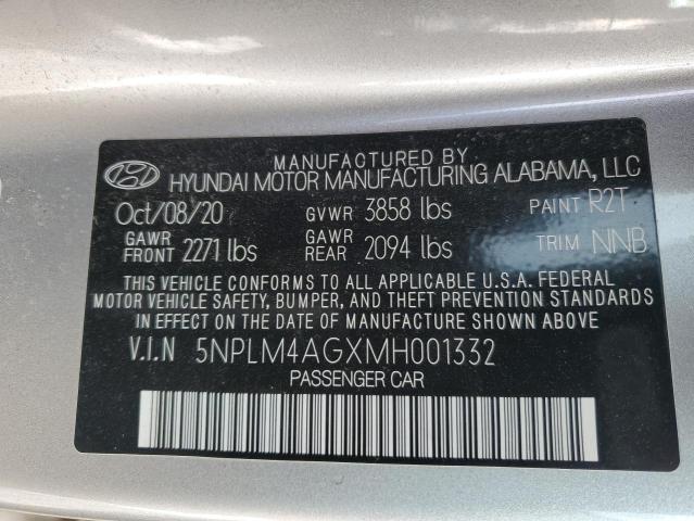 VIN 5NPLM4AGXMH001332 2021 HYUNDAI ELANTRA no.12