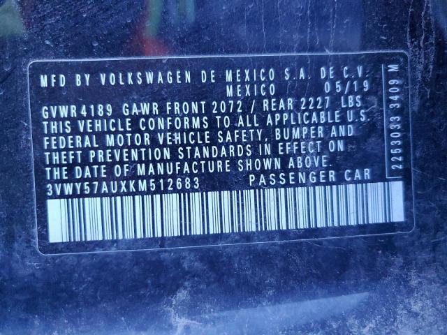 2019 VOLKSWAGEN GOLF SPORT - 3VWY57AUXKM512683