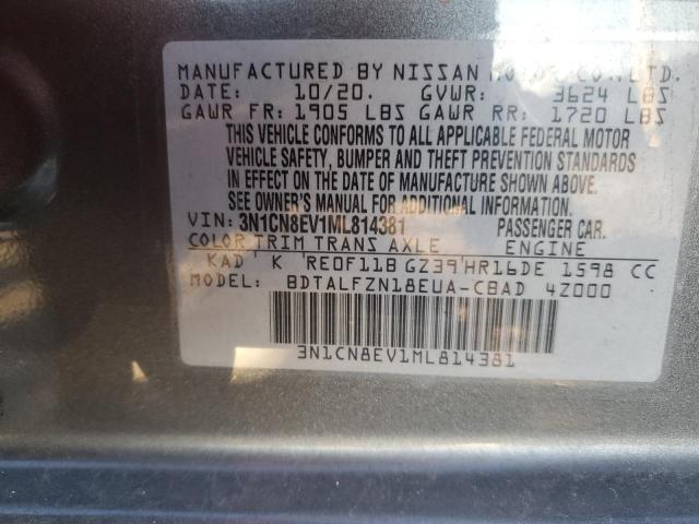 2021 NISSAN VERSA SV - 3N1CN8EV1ML814381