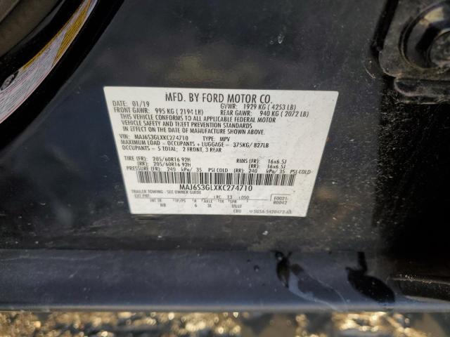 2019 FORD ECOSPORT S - MAJ6S3GLXKC274710