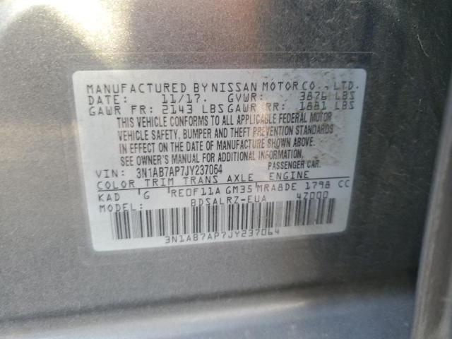 2018 NISSAN SENTRA S - 3N1AB7AP7JY237064