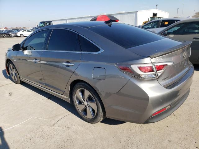 HYUNDAI SONATA HYB 2017 gray  hybrid engine KMHE34L32HA064570 photo #3