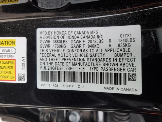 2025 HONDA CIVIC SPOR - 2HGFE2F52SH509808